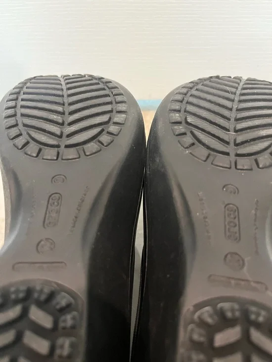 Crocs Frances Mary Jane Wedge Mule Slip On Shoes Black Comfort Women’s Size 9 - Picture 10 of 12